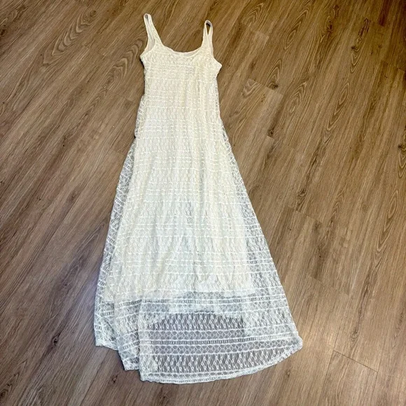 Abercrombie & Fitch Ivory Lace Maxi Dress NWT Size L - Picture 10 of 14